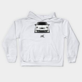 abarth 500 essesse white Kids Hoodie